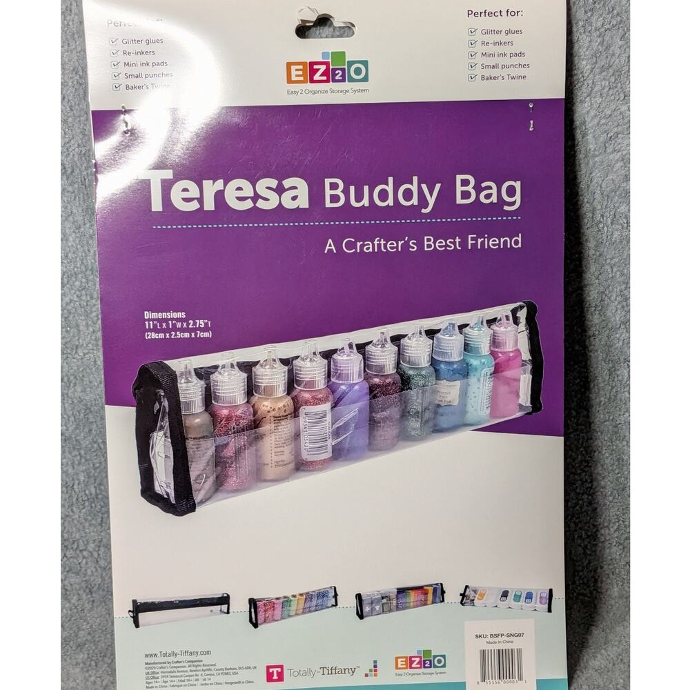 TOTALLY-TIFFANY Teresa Buddy Bag Craft Storage Organizer Glitter Glue Ink NEW